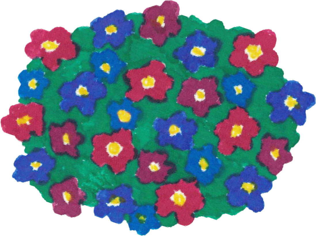Varias flores azuladas